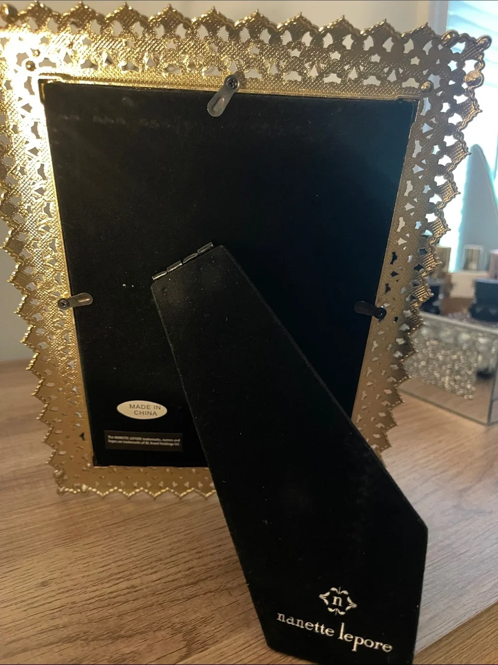 Nanette Lepore Ornate Gold Beaded Photo Frame. 5X7